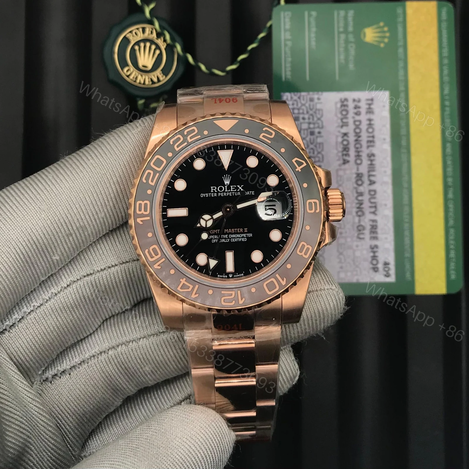 Rolex Gmt Master II Rose Gold Super Clones — view 1
