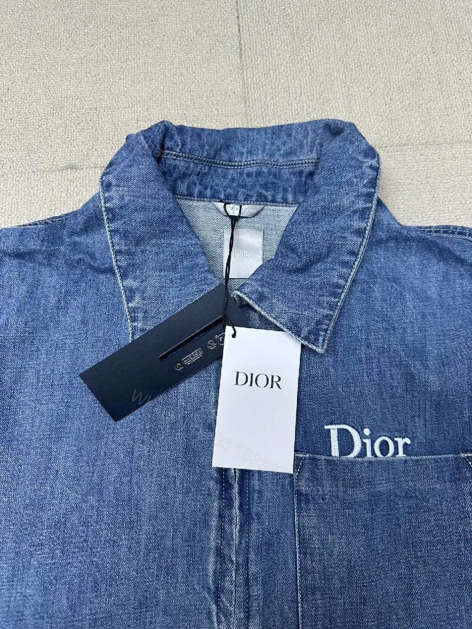 View 7 of Denim Jacket: Mid-Wash, Zipper Closure, Classic Edge
