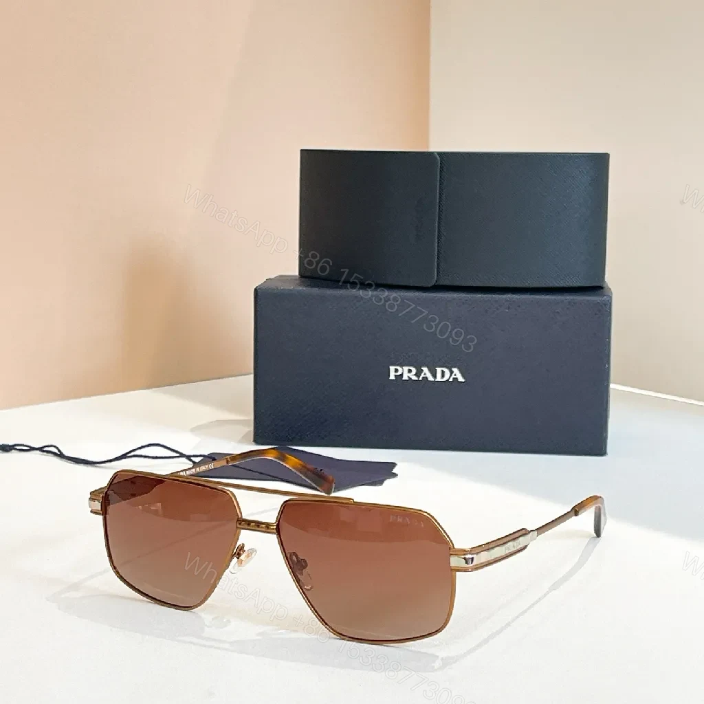 Warm Brown Gradient Metal Sunglasses, Minimalist Luxe, UV400 — view 1