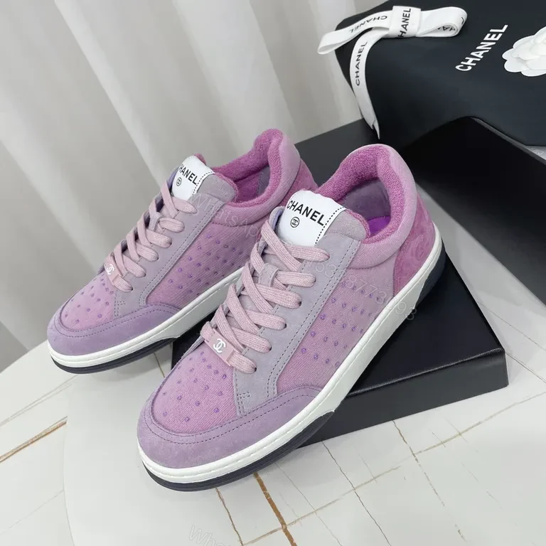 View 7 of Lavender Suede Low-Top Sneakers: Soft Perforated Luxe Everyday Style