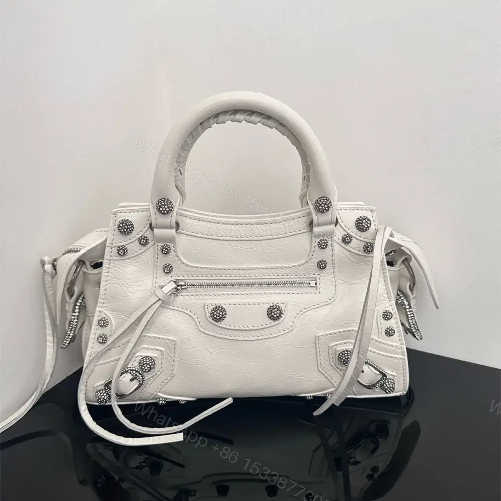 高仿Balenciaga*NeoCagole系列機車包白色 — view 1