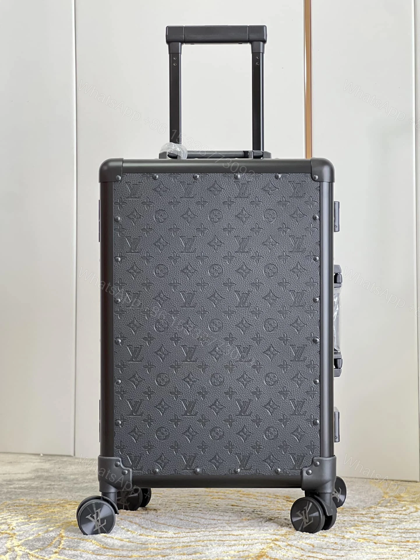 View 2 of Louis Vuitton Horizon Rolling Trunk Suitcase Monogram Eclipse Coated Canvas Black 55Cm