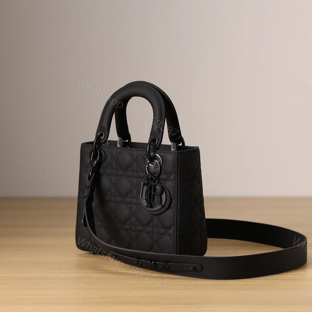 View 3 of Dior Lady Matte Women’s Black Handbag 20cm
