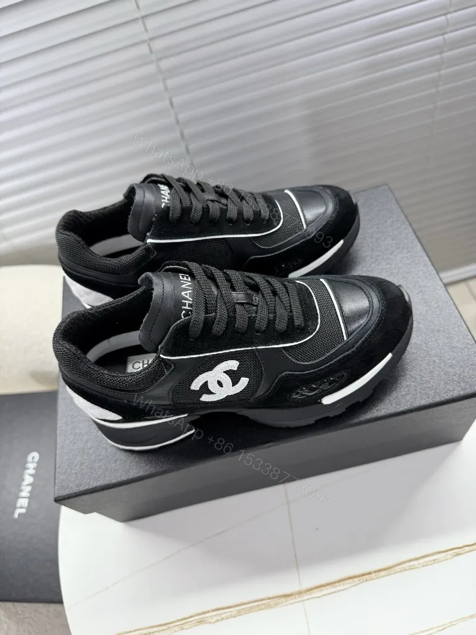 View 5 of Black Knit & Suede Runner: Sleek Comfort, Everyday Luxe