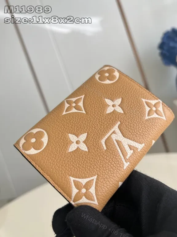 View 3 of Compact Luxe Wallet: Monogramed Leather, Everyday Elegance