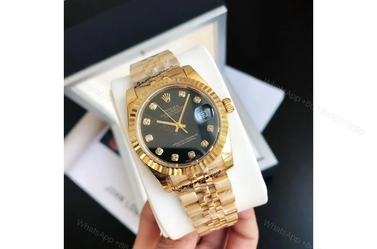 View 2 of Replica Rolex Datejust RG/RG Jub Black/Dial 36/28 mm