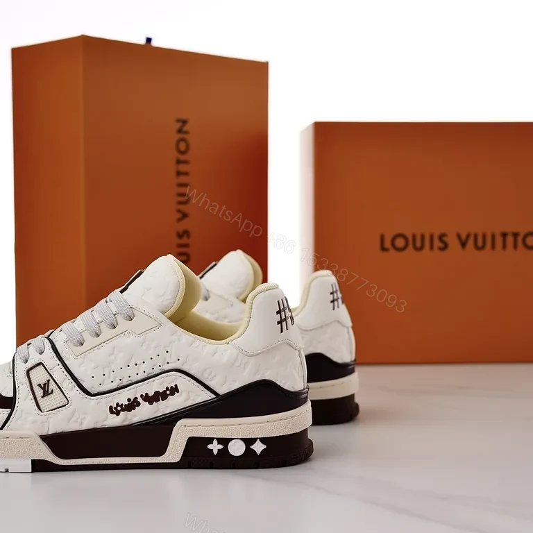 View 4 of Louis Vuitton Monogram Leather Sneaker â€“ Luxe Streetwear Comfort