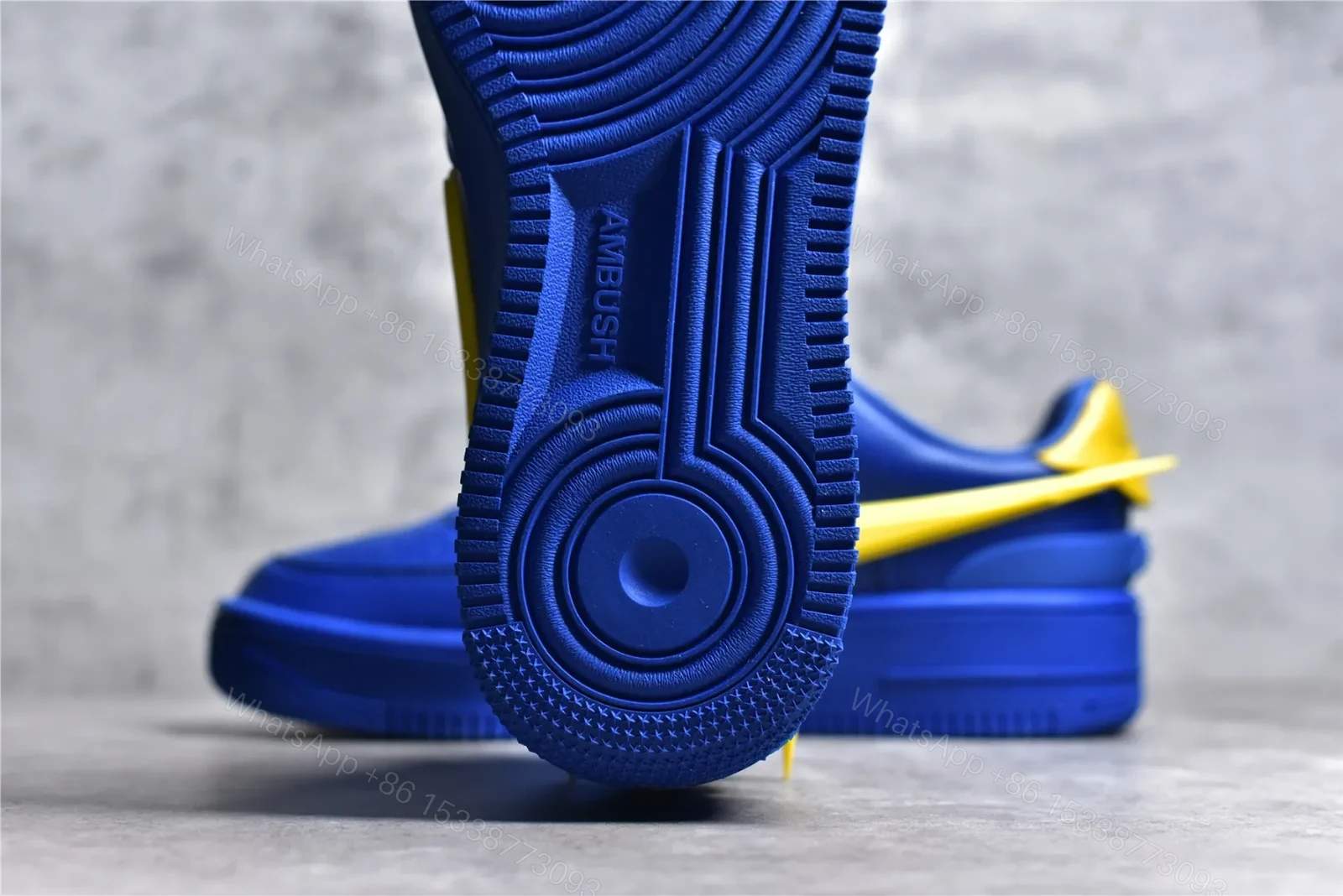 View 9 of AMBUSH x Nike Air Force 1 Low “Game Royal and Vivid Sulfur”