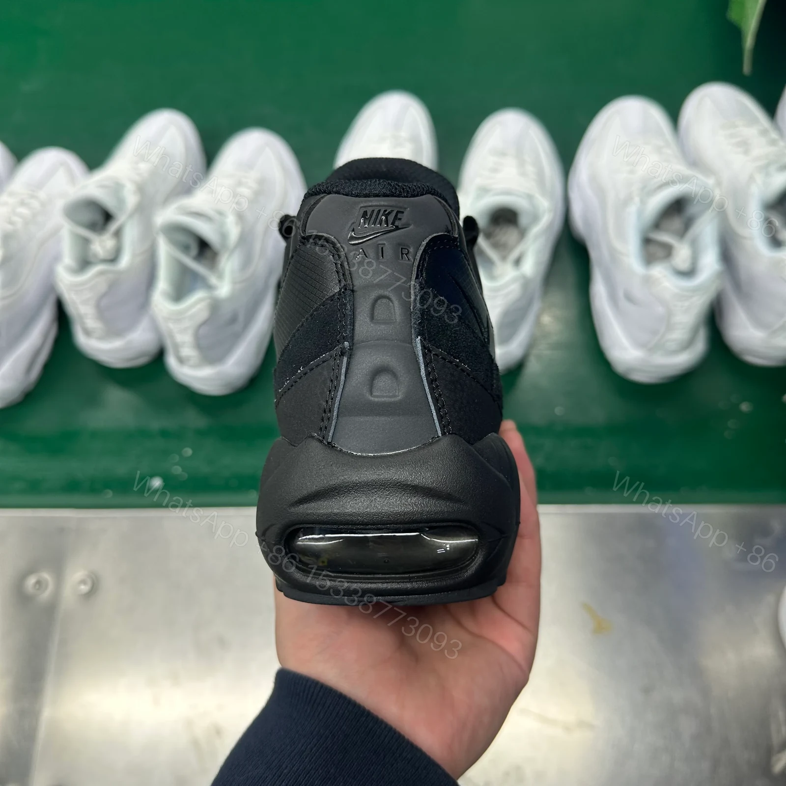 View 3 of Nike Air Max 95 Essential Triple Black