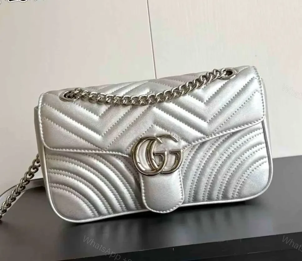 GUCCI GG Marmont Crystals Medium Shoulder Bag — view 1