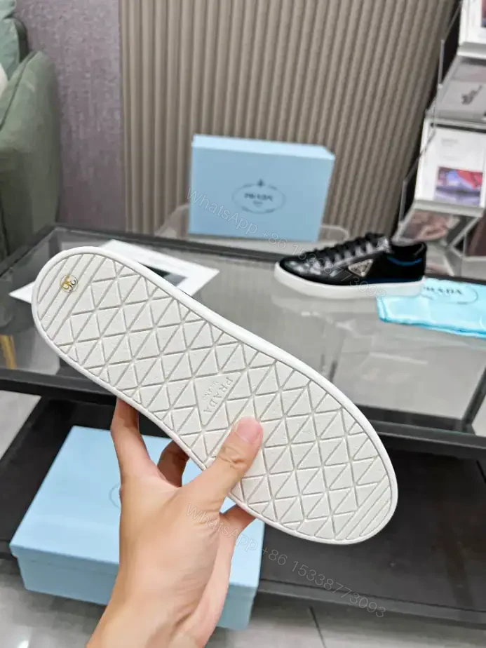View 4 of PRADA BRUSHED LEATHER SNEAKERS – PRD043