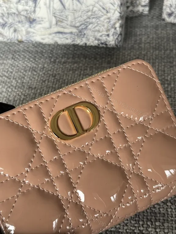 View 8 of blush pink Dior Oblique Cardholder: Compact Luxury Wallet
