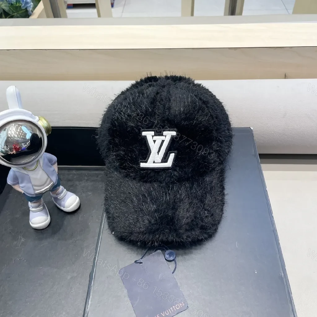 Lux Fur-Textured LV Cap: Bold, Plush Streetwear Cap — view 1