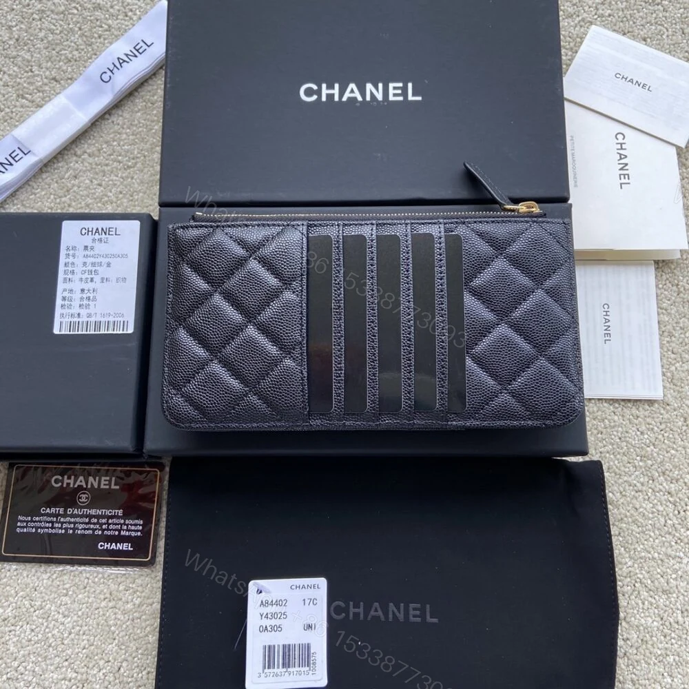 View 3 of Chanel CO-CO Mini Pouch Wallet Gold Hardware Black 20Cm