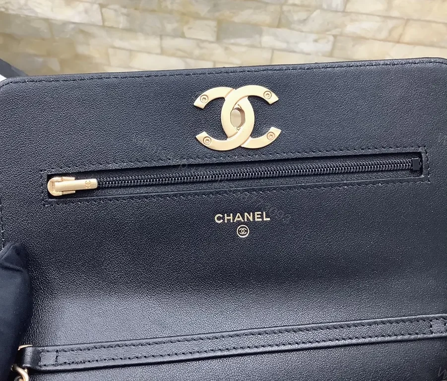 View 7 of Chic Black Quilted Shoulder Bag with Gold Chain Strap