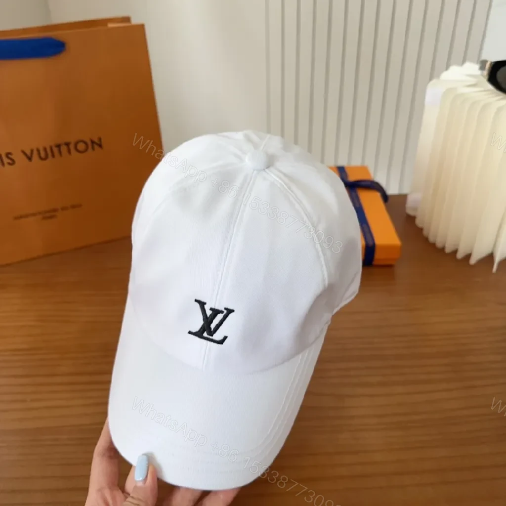 View 6 of White Cotton Cap | Minimalist Luxury Baseball Hat
