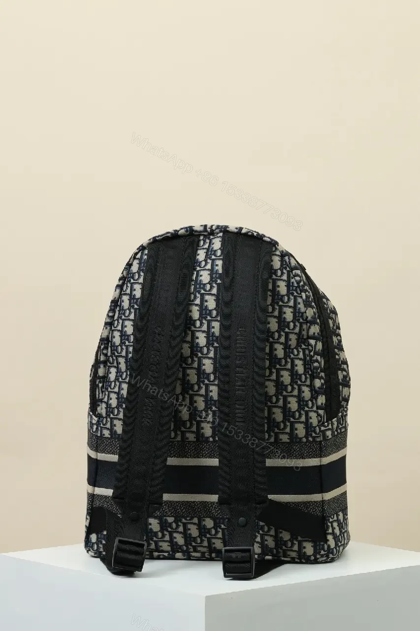 View 6 of Bold Monogram Bag – Luxe Jacquard Backpack, Designer Monogram