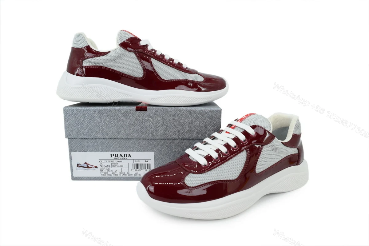 View 5 of Prada Sneakers Wine Red