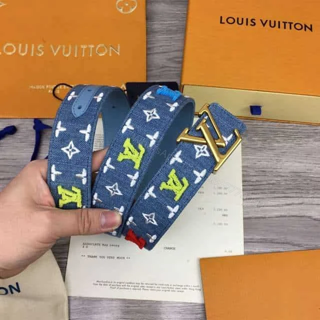 View 6 of LOUIS VUITTON BLUE DENIM ‘NEW WAVE’ BELT – B105