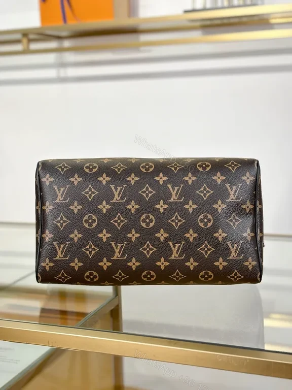 View 2 of Monogram Lux Satchel: Chain Detail Leather Trim Bag