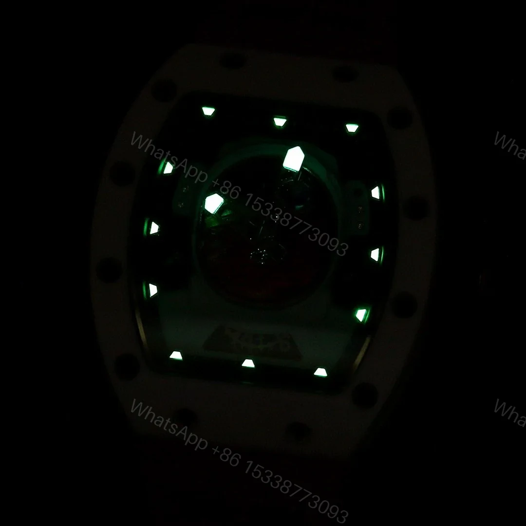 View 9 of Richard Mille RM52-05 Pharrell Williams Mars Mission Watch White Case Red Strap Premium Edition RM-RM52-05-PW-WHT-RED