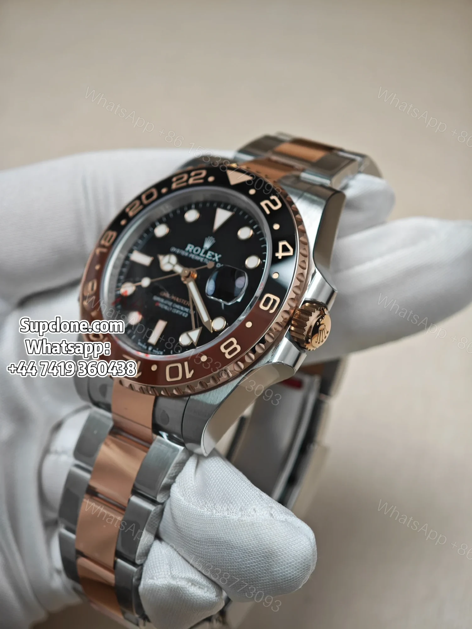 View 3 of Rolex Super Clone Watches 1:1 Root Beer GMT-Master II 126711CHNR 3285 Movement Weighted