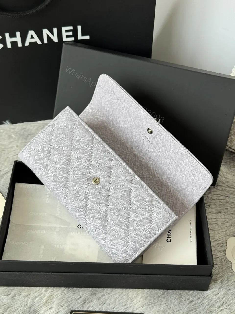 View 10 of Lilac Quilted Leather Wallet – Slim, Luxurious Organizer