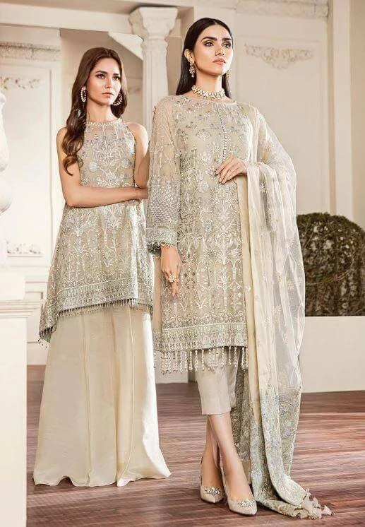 Baroque Off White Pakistani Dress Master Replica 2020 — view 1