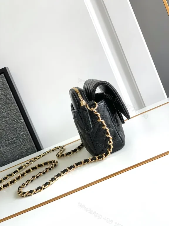 View 9 of Compact Black Quilted Shoulder Bag: Luxe Everyday Essentials