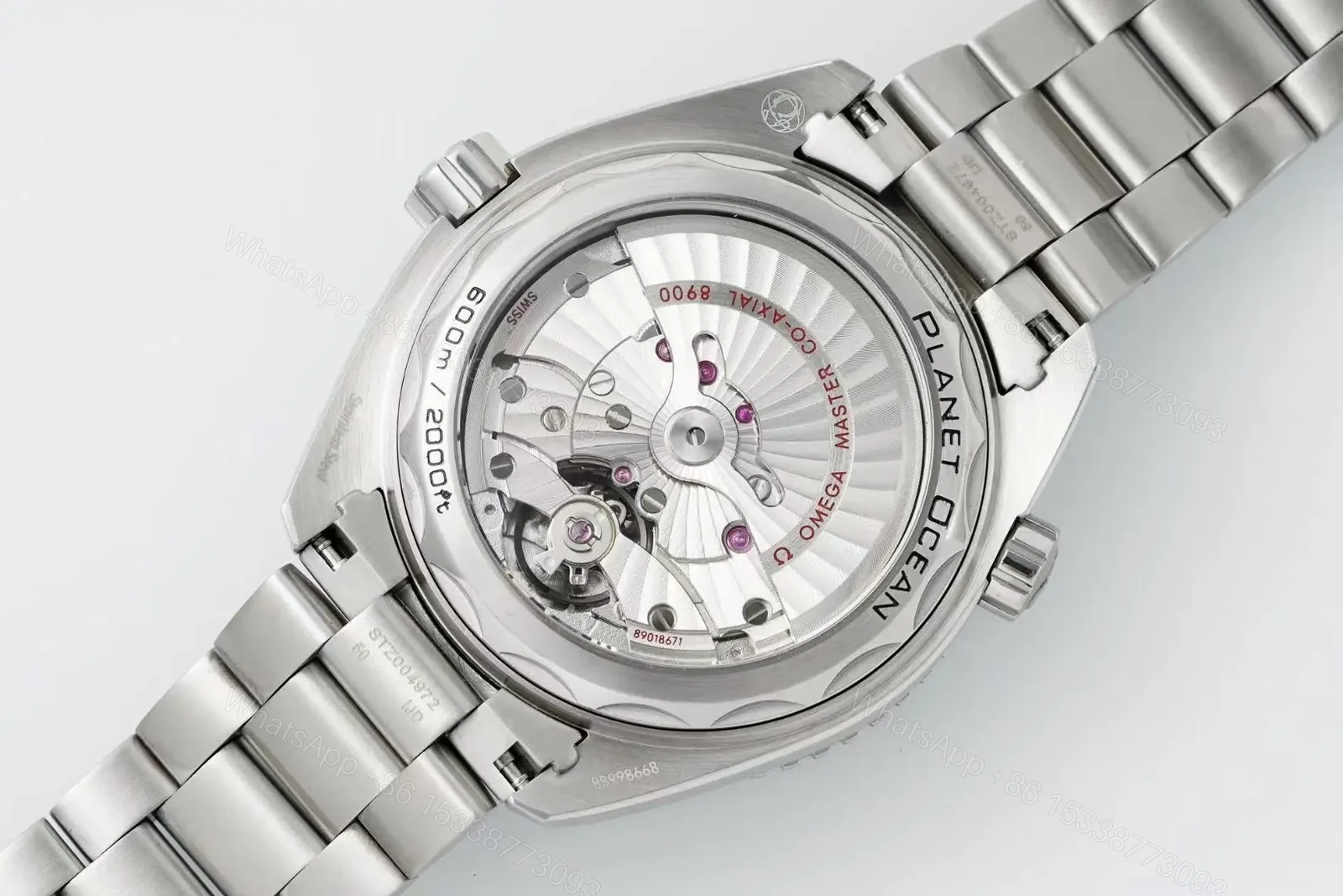 View 5 of Omega Seamaster Planet Ocean 600M Diver’s Watch Quarter Orange Blue Dial Stainless Steel Bracelet 43.5mm