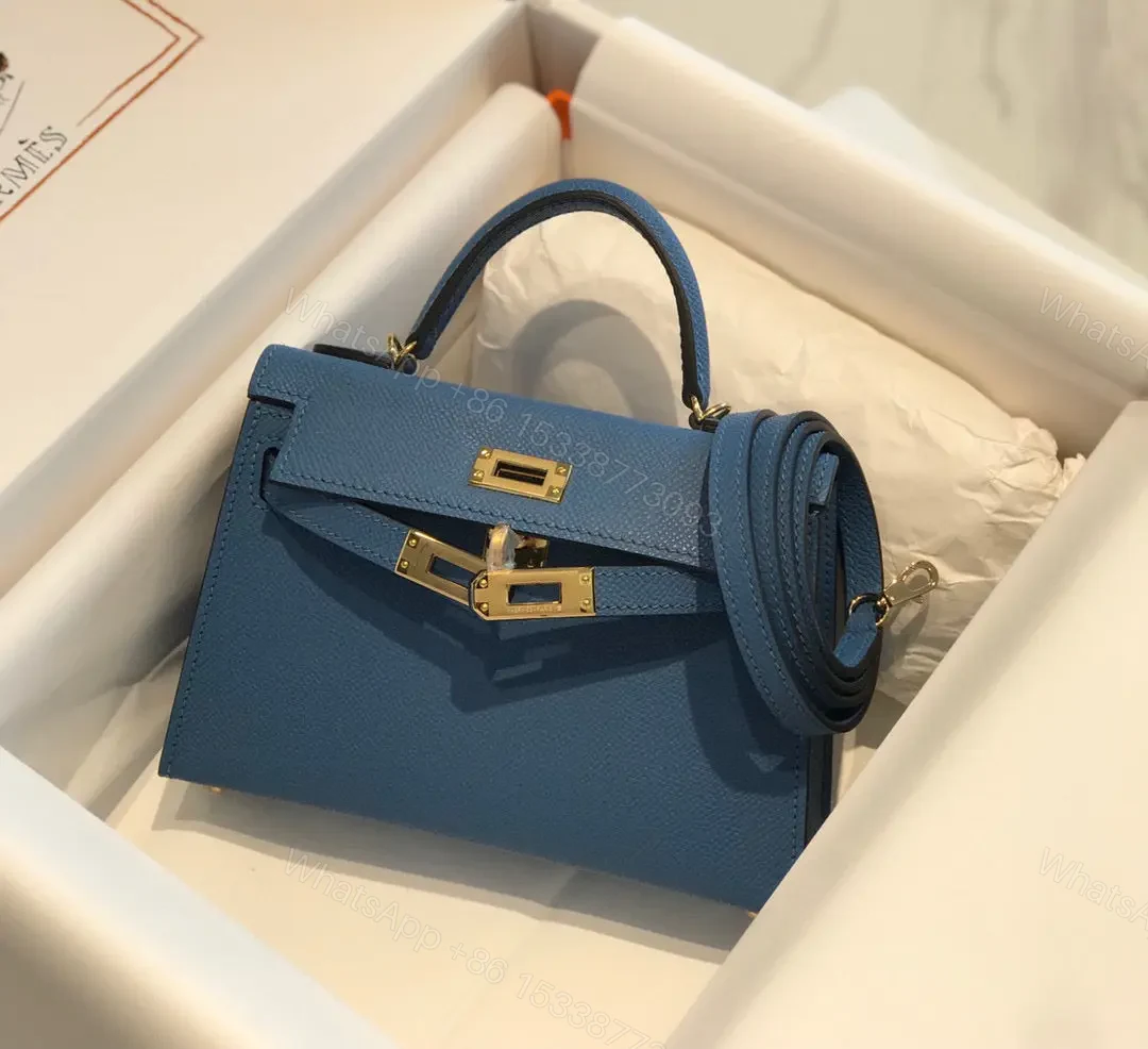View 5 of HN MINI 20 BLUE EPSOM GOLD HARDWARE