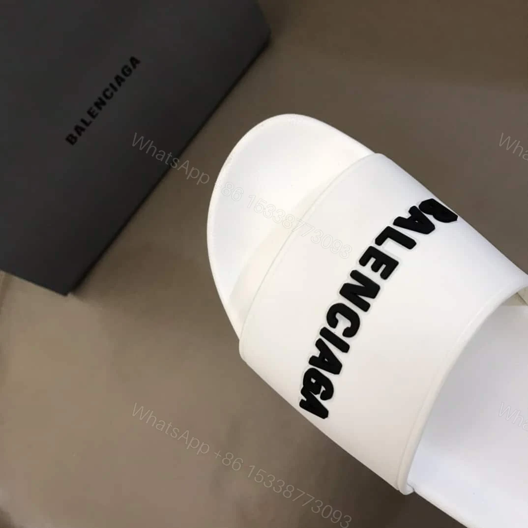 View 4 of BALENCIAGA RUBBER LOGO POOL SLIDE SANDALS – BBS7