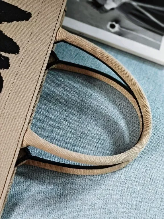 View 4 of Chic Canvas Tote: Graphic Miss Dior-Style Everyday Carry