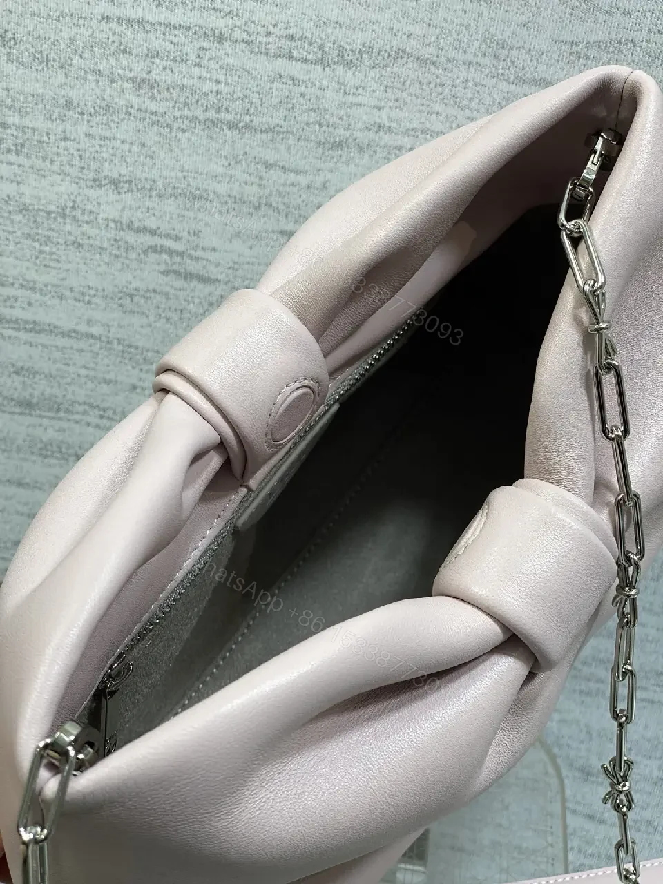 View 9 of Lavender Leather Bow Mini Bag – All-Day Elevation