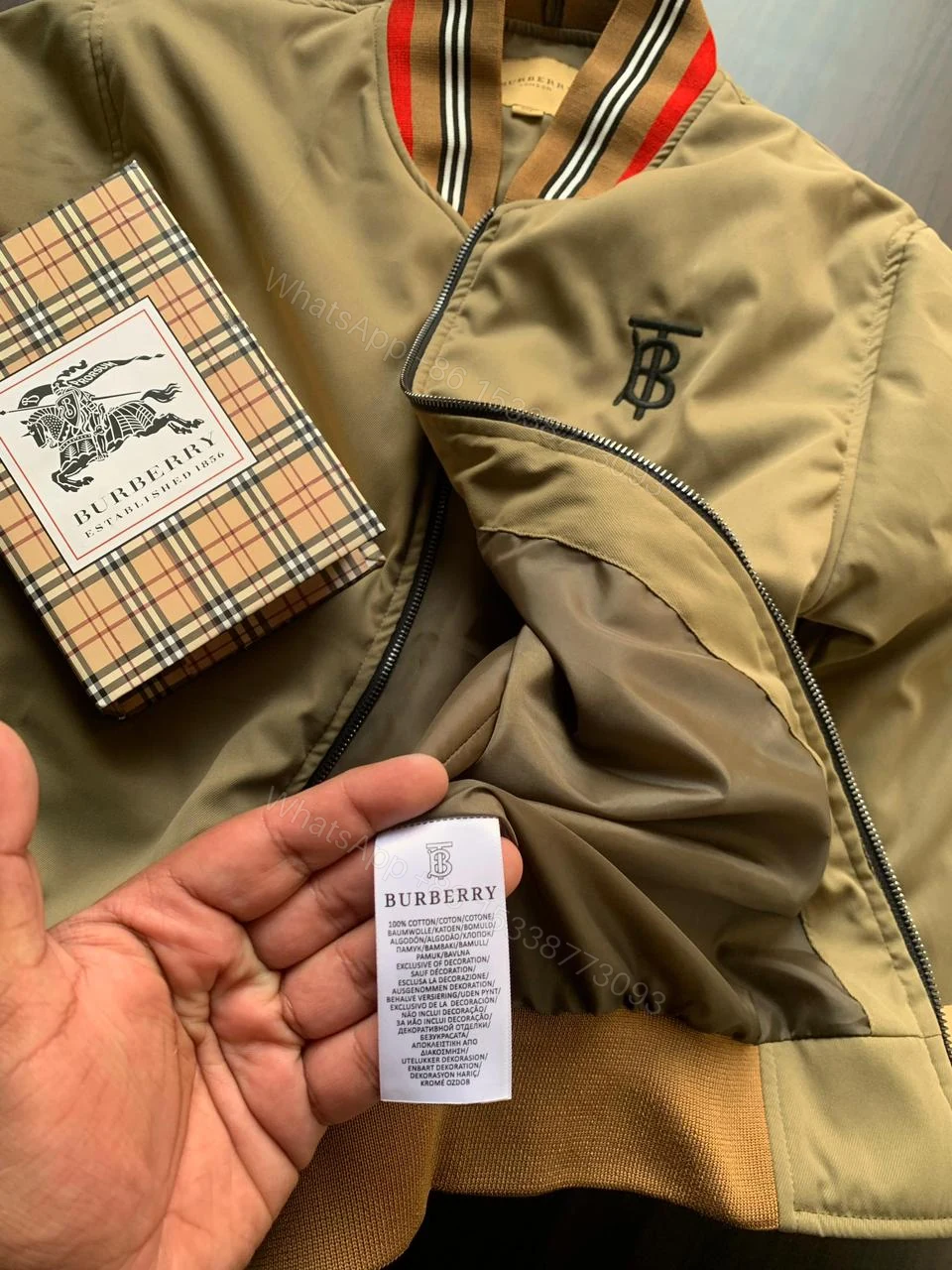 View 5 of First Copy Burberry Imported Bomber Jackets for Men