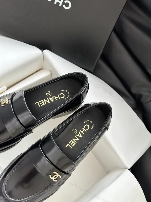 View 4 of Chanel-Inspired Leather Mules with Gold Buckle, Luxury Everyday