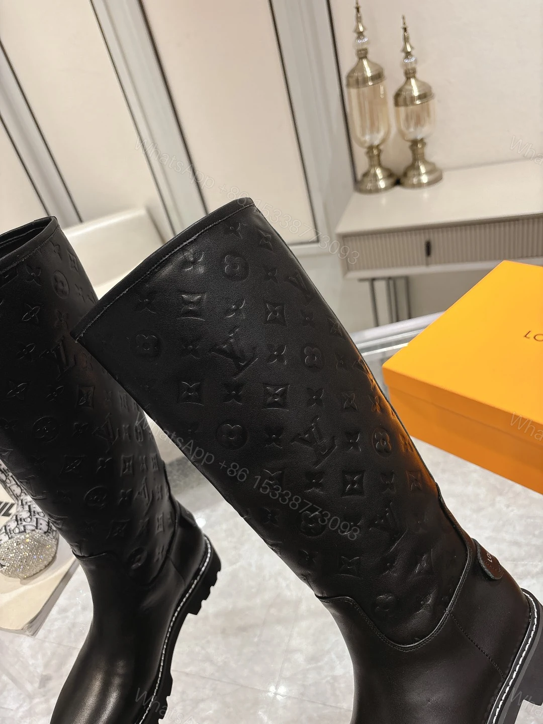 View 2 of LOUIS VUITTON TERRITORY FLAT HIGH BOOT BLACK 1ADD2X