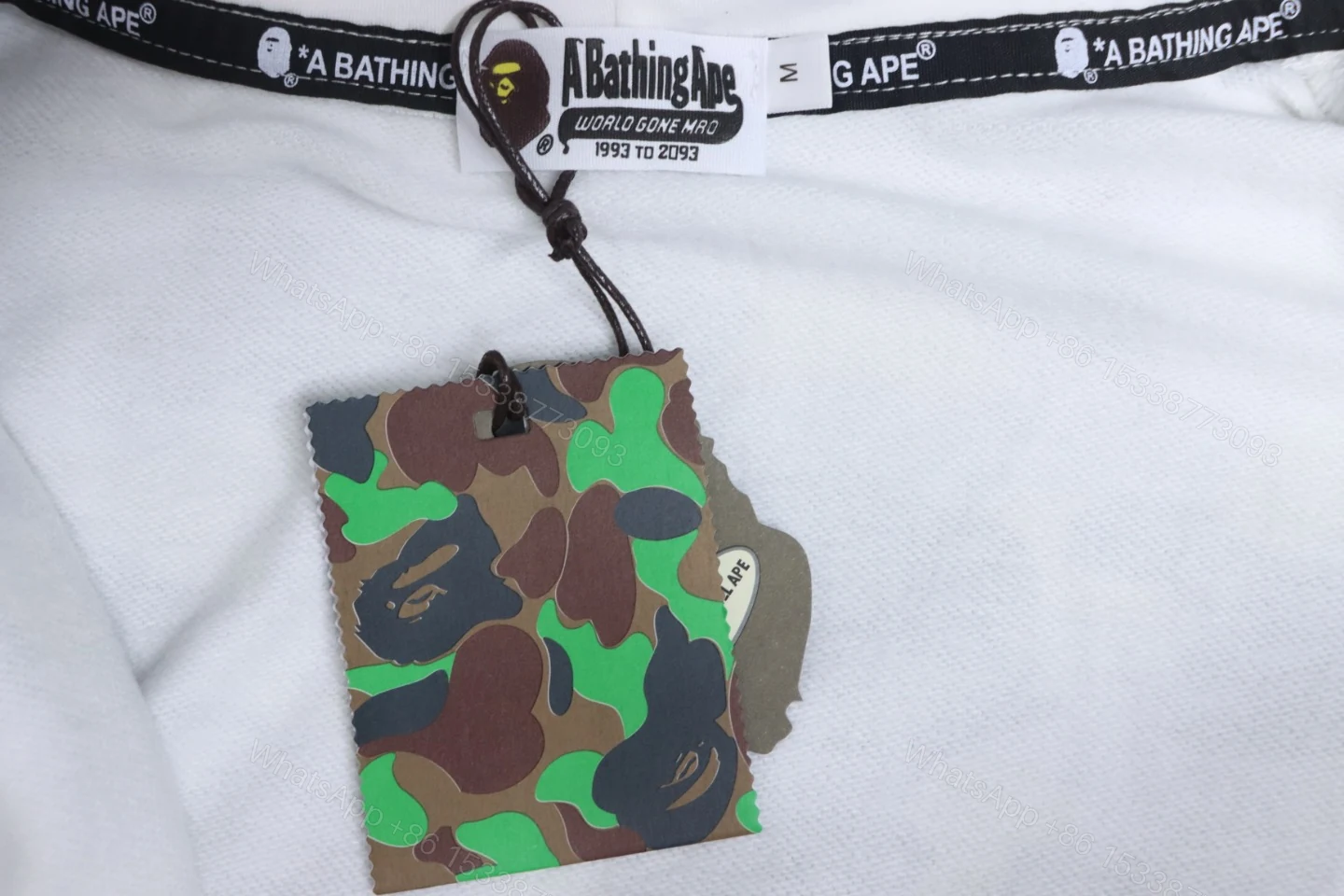 View 8 of BAPE Camouflage Double Hat Hoodie White