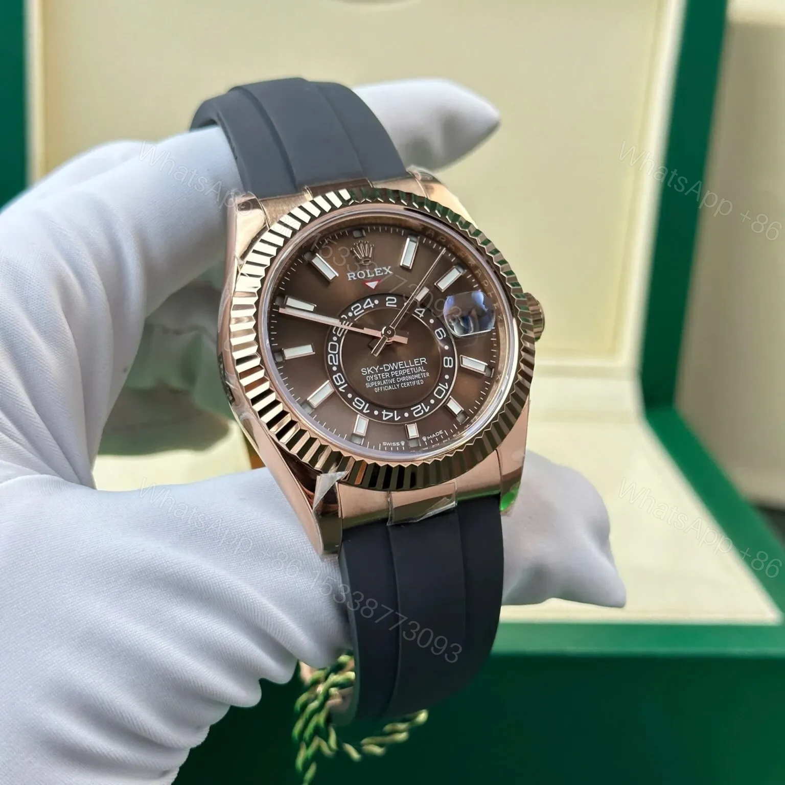 View 4 of Superclone Rolex Sky-Dweller Chocolate Dial 336235