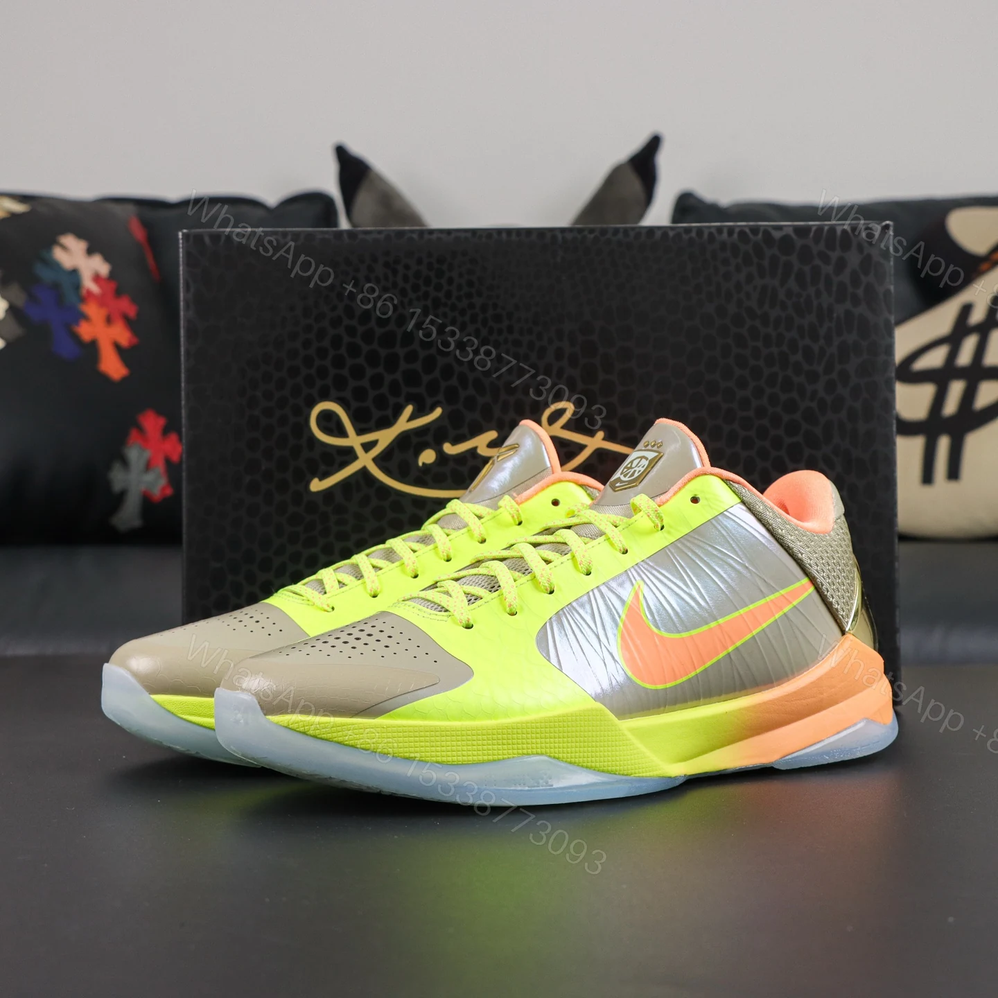 Kobe 5 Protro “The Academy” Olive Gold Reps — view 1