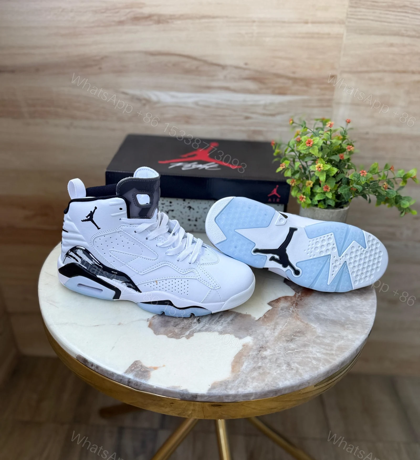 View 4 of FIRST COPY Air Jordans Retro 6 Jumpman MVP White Basic