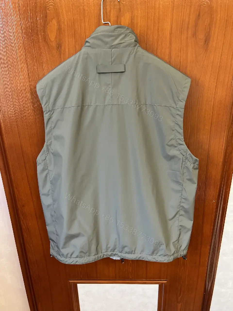 View 7 of Olive Lightweight Windbreaker Jacket with Hooded Zip-W Rolled-Edge