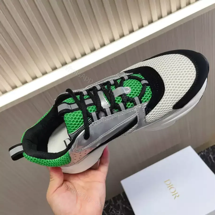 View 3 of B22 SNEAKER TECHNICAL MESH WITH AND CALFSKIN – CD130