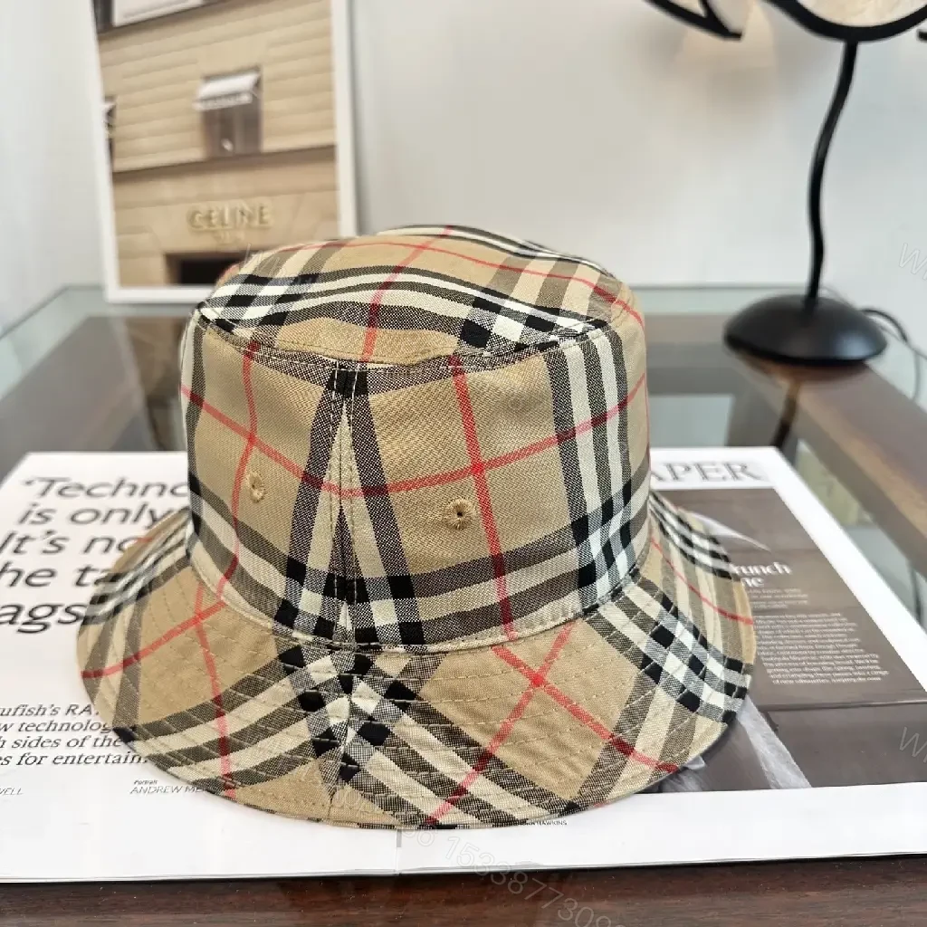 View 10 of Plaid Buckle-Structured Bucket Hat — All-Season Style