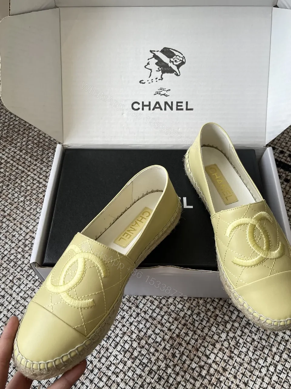 View 9 of Soft-Glow Quilted Slip-Ons: Lemon Leather, Chanel-Inspired, Comfort-First Shoes
