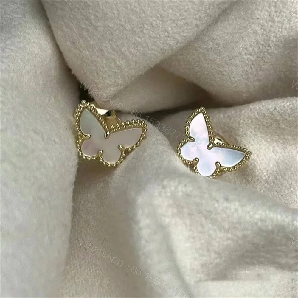 View 2 of Van Cleef & Arpels Sweet Alhambra Butterfly Earstuds 18K Yellow Gold