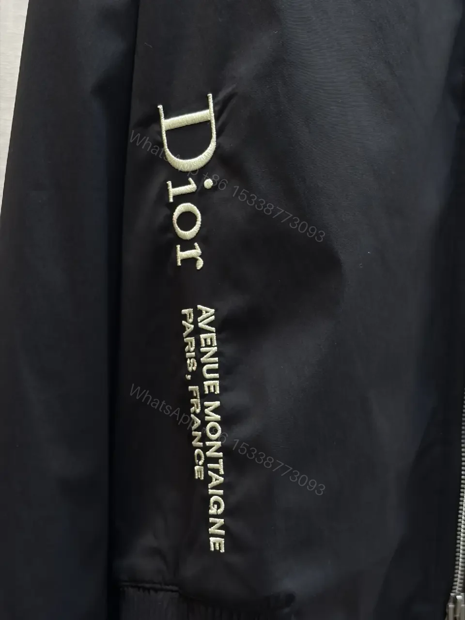 View 2 of Premium Lightweight Biker Jacket with Subtle Dior-Inspired Accents