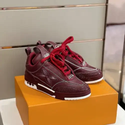 View 3 of LOUIS VUITTON SKATE SNEAKERS IN BORDEAUX RED – LSVT326