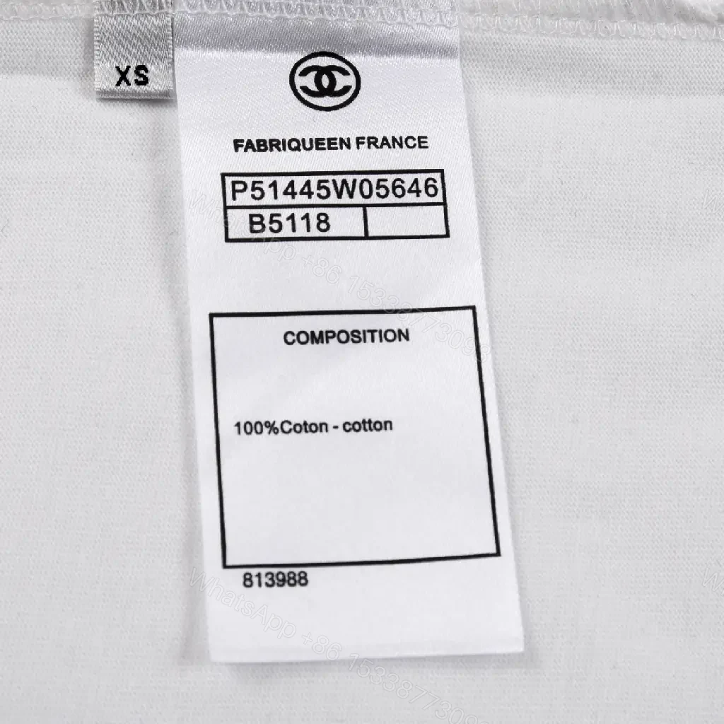 View 11 of Bold Cotton Tee + Logo Graphic + Casual Luxe + CHANEL-inspired Front Script + T-Shirt