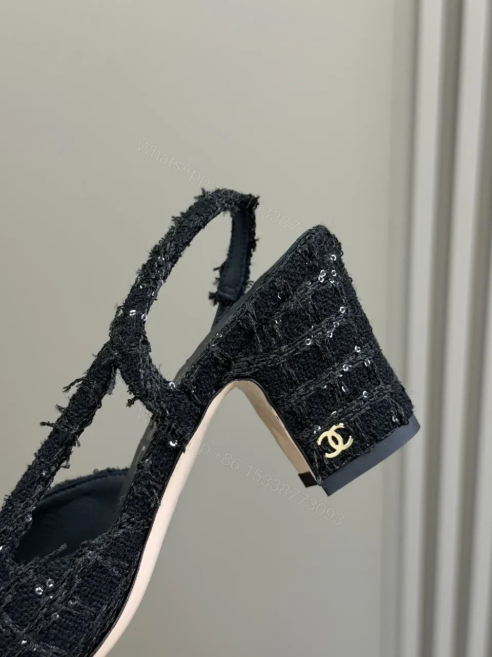 View 6 of Tweed Texture Slingback Pumps: All-Day Glamour, Pointed Toe